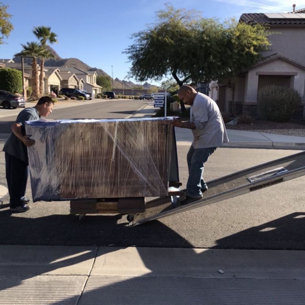 loading furniture by budget movers