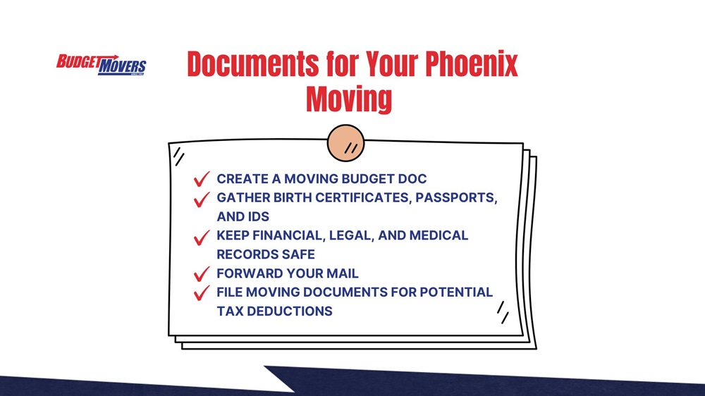 Documents for Your Phoenix Moving